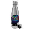 Metallic water bottle, stainless steel, 750ml