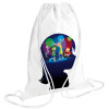 Backpack pouch GYMBAG white (28x40cm)