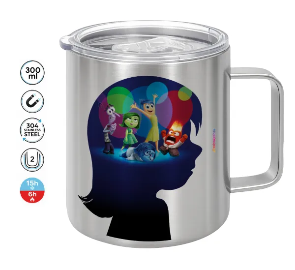 Τα Μυαλά που Κουβαλάς — Double-walled stainless steel mug 300ml with temperature-retaining lid