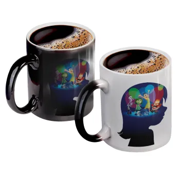 Τα Μυαλά που Κουβαλάς, Color changing magic Mug, ceramic, 330ml when adding hot liquid inside, the black colour desappears (1 pcs)