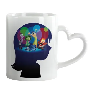 Τα Μυαλά που Κουβαλάς, Mug heart handle, ceramic, 330ml