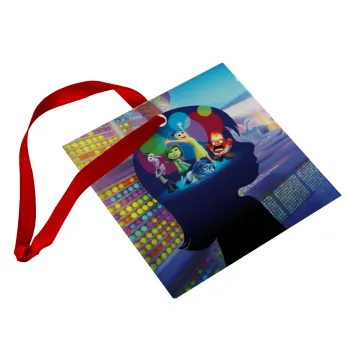 Τα Μυαλά που Κουβαλάς, Christmas ornament, glass square ornament 9x9cm
