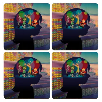 Τα Μυαλά που Κουβαλάς, ΣΕΤ x4 Σουβέρ ξύλινα τετράγωνα plywood (9cm)