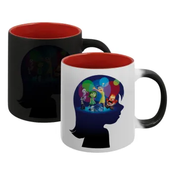 Τα Μυαλά που Κουβαλάς, Κούπα Μαγική εσωτερικό κόκκινο, κεραμική, 330ml που αλλάζει χρώμα με το ζεστό ρόφημα