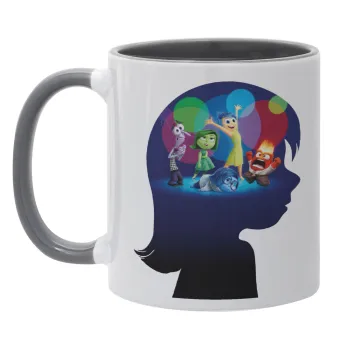 Τα Μυαλά που Κουβαλάς, Κούπα χρωματιστή γκρι, κεραμική, 330ml