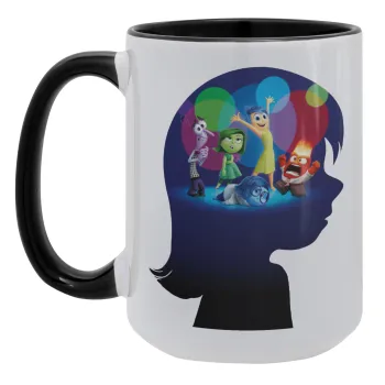 Τα Μυαλά που Κουβαλάς, Κούπα Mega 15oz, κεραμική Μαύρη, 450ml