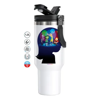 Τα Μυαλά που Κουβαλάς, Mega Tumbler με καπάκι, διπλού τοιχώματος (θερμό) 1,2L