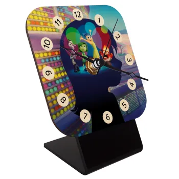 Τα Μυαλά που Κουβαλάς, Quartz Table clock in natural wood (10cm)