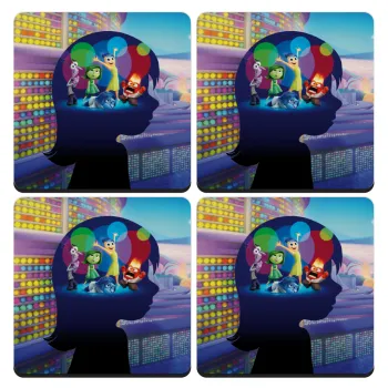 Τα Μυαλά που Κουβαλάς, ΣΕΤ 4 Σουβέρ ξύλινα τετράγωνα (9cm)