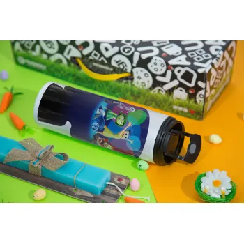Τα Μυαλά που Κουβαλάς, Πασχαλινή Λαμπάδα με Travel Tumbler θερμό με διπλό καπάκι (600ml, BPA free) & κερί αρωματικό πλακέ (30cm) (ΤΙΡΚΟΥΑΖ)
