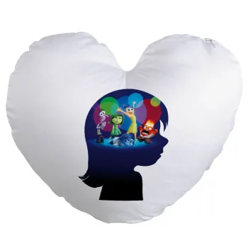 Τα Μυαλά που Κουβαλάς, Μαξιλάρι καναπέ καρδιά 40x40cm περιέχεται το  γέμισμα