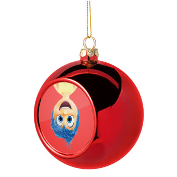 joy, Χριστουγεννιάτικη μπάλα δένδρου Κόκκινη 8cm