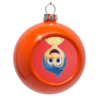 joy, Orange Christmas tree ornament bauble 8cm