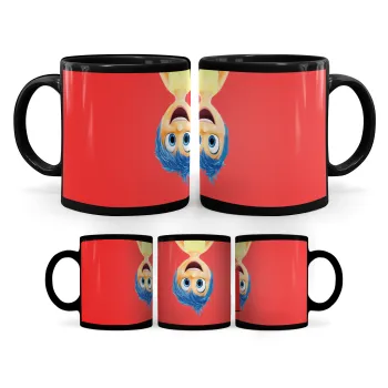 joy, Mug black, ceramic, 330ml