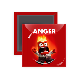 Anger, Μαγνητάκι ψυγείου τετράγωνο διάστασης 5x5cm