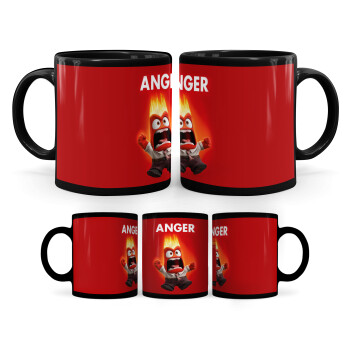 Anger, Mug black, ceramic, 330ml