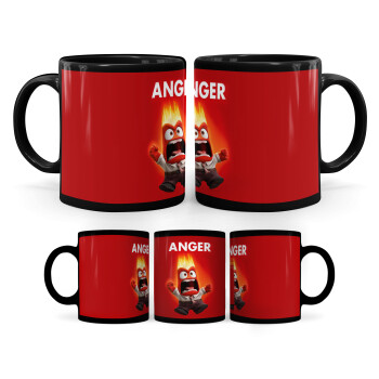Anger, Θυμός, Κούπα Μαύρη, κεραμική, 330ml