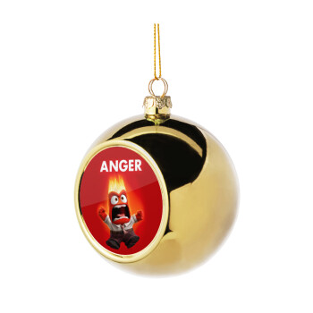 Anger, Χριστουγεννιάτικη μπάλα δένδρου Χρυσή 8cm