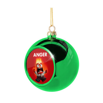 Anger, Χριστουγεννιάτικη μπάλα δένδρου Πράσινη 8cm