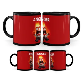 Anger, Mug black, ceramic, 330ml