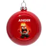 Red Christmas tree ornament bauble 8cm
