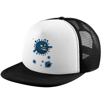 monster virus, Καπέλο Soft Trucker με Δίχτυ Black/White 
