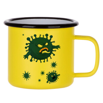 monster virus, Κούπα Μεταλλική εμαγιέ ΜΑΤ Κίτρινη 360ml