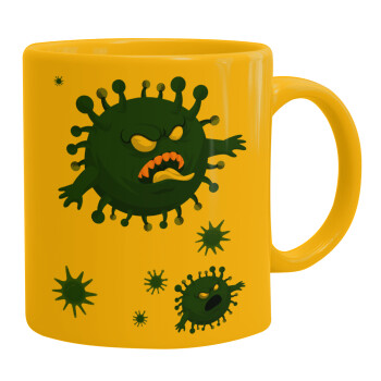 monster virus, Κούπα, κεραμική κίτρινη, 330ml (1 τεμάχιο)