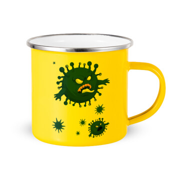 monster virus, Κούπα Μεταλλική εμαγιέ Κίτρινη 360ml