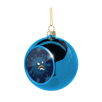 monster virus, Χριστουγεννιάτικη μπάλα δένδρου Μπλε 8cm