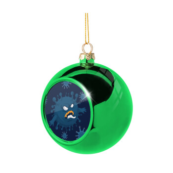 monster virus, Χριστουγεννιάτικη μπάλα δένδρου Πράσινη 8cm