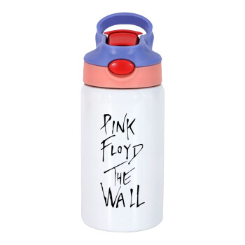 Pink Floyd, The Wall, Παιδικό παγούρι θερμό, ανοξείδωτο, με καλαμάκι ασφαλείας, ροζ/μωβ (350ml)