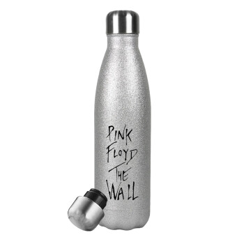 Pink Floyd, The Wall, Metallic Glitter Silver Thermos Flask (Stainless steel), double-walled, 500ml