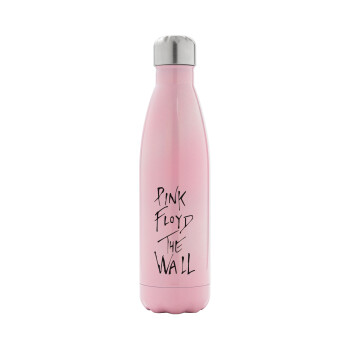 Pink Floyd, The Wall, Metal mug thermos Pink Iridiscent (Stainless steel), double wall, 500ml