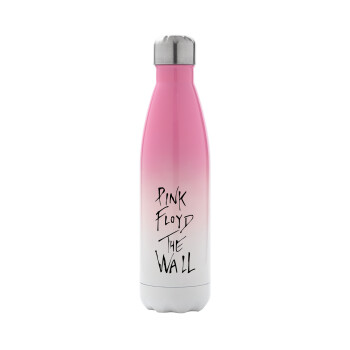 Pink Floyd, The Wall, Metal mug thermos Pink/White (Stainless steel), double wall, 500ml