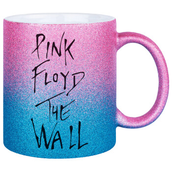 Pink Floyd, The Wall, Κούπα Χρυσή/Μπλε Glitter, κεραμική, 330ml