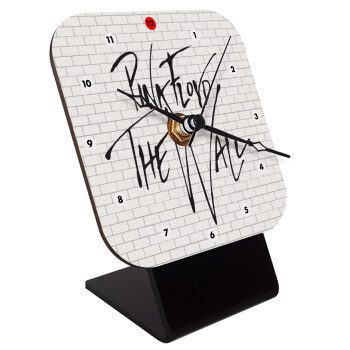 Pink Floyd, The Wall, Επιτραπέζιο ρολόι ξύλινο με δείκτες (10cm)