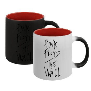 Pink Floyd, The Wall, Κούπα Μαγική εσωτερικό κόκκινο, κεραμική, 330ml που αλλάζει χρώμα με το ζεστό ρόφημα (1 τεμάχιο)