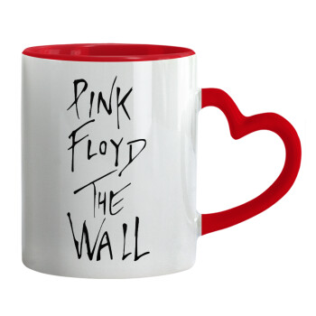 Pink Floyd, The Wall, Κούπα καρδιά χερούλι κόκκινη, κεραμική, 330ml
