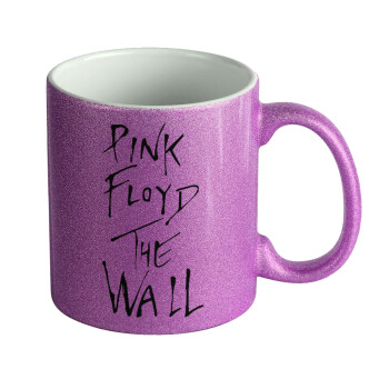 Pink Floyd, The Wall, Κούπα Μωβ Glitter που γυαλίζει, κεραμική, 330ml