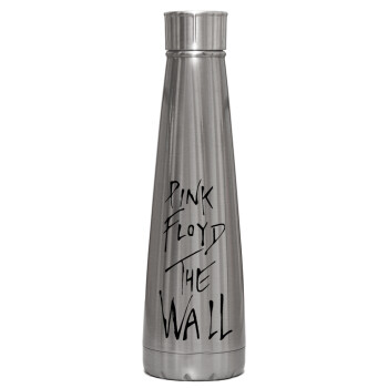 Pink Floyd, The Wall, Μεταλλικό παγούρι θερμός πυραμίδα Ασημένιο (Stainless steel), διπλού τοιχώματος, 420ml