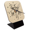 Quartz Table clock in natural wood (10cm)