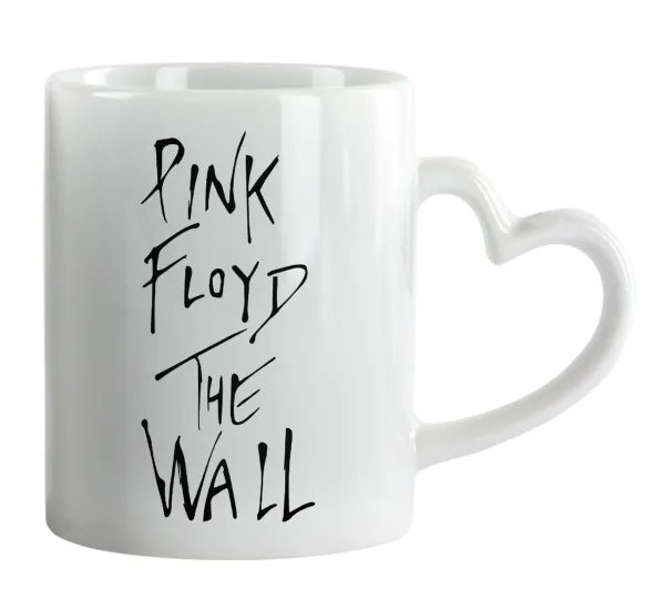 Pink Floyd — Mug heart handle, ceramic, 330ml