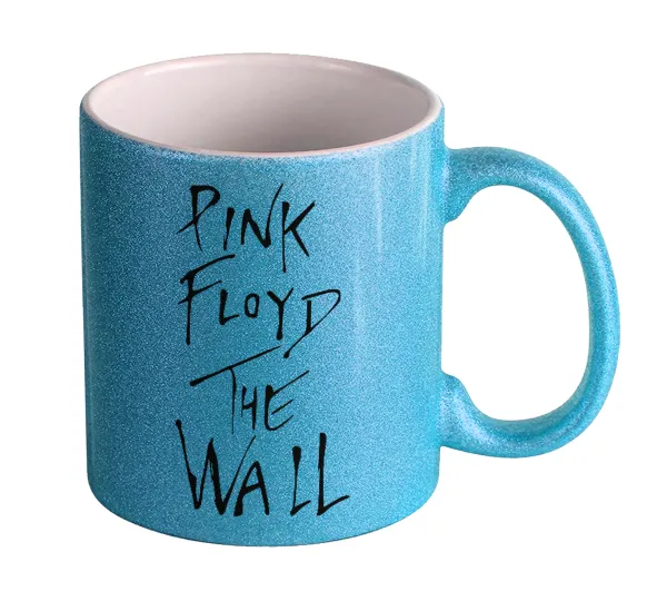 Pink Floyd — Light blue glitter mug that sparkles, ceramic, 330ml