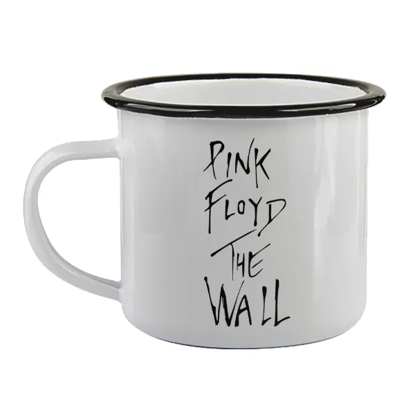 Pink Floyd — Enamel mug with black rim, 360ml