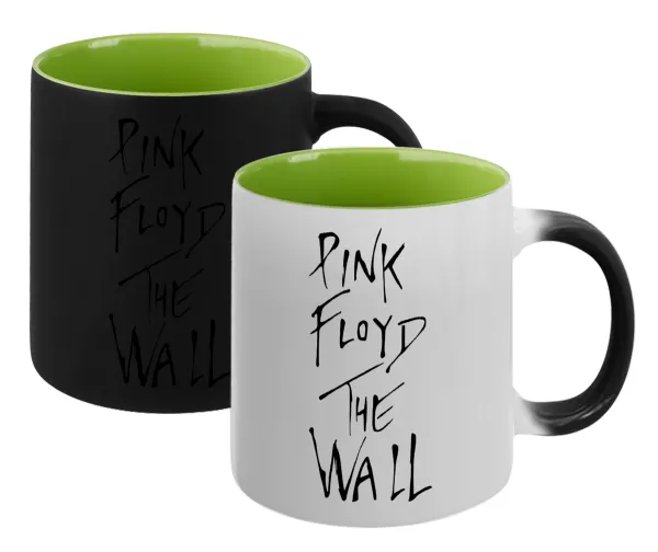 Pink Floyd — Magic mug with green interior, ceramic, 330ml, changes colour with hot drinks