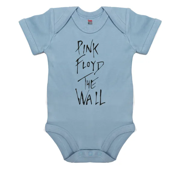 Pink Floyd — Βρεφικό φορμάκι μωρού, 0-18 μηνών, Μπλε, 100% Organic Cotton, κοντομάνικο