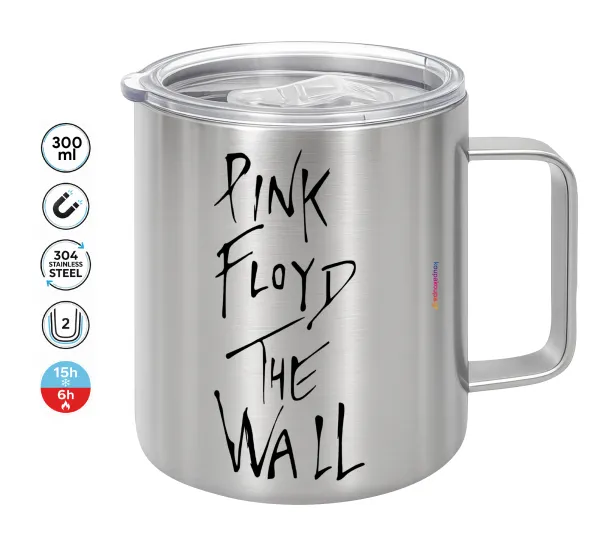 Pink Floyd — Double-walled stainless steel mug 300ml with temperature-retaining lid