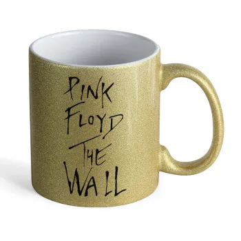 Pink Floyd, The Wall, Κούπα Χρυσή Glitter που γυαλίζει, κεραμική, 330ml