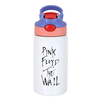Pink Floyd, The Wall, Children's hot water bottle, stainless steel, with safety straw, pink/purple (350ml)